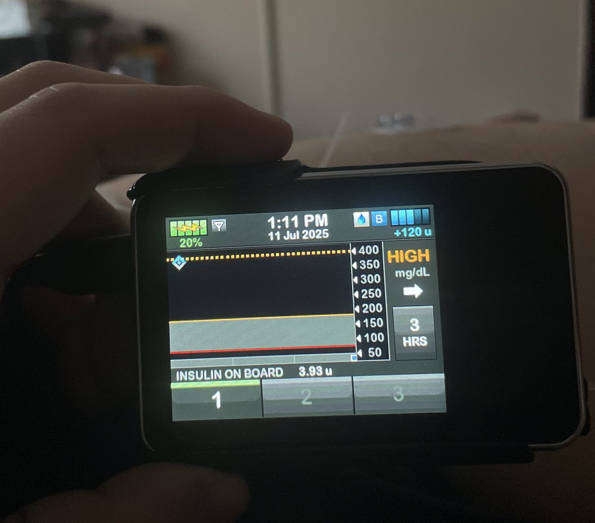 when your pump dies in your sleep 🤢