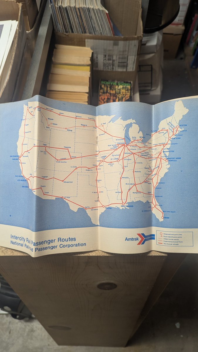 VladSF's tweet image. What is old is new again in regards to our country's rail travel.
Check out this old Intercity map from @Amtrak and their corresponding advertising.