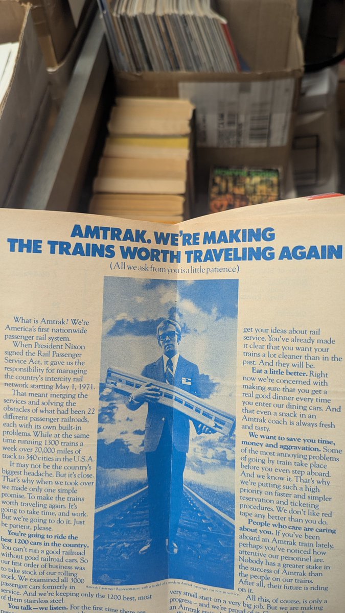 VladSF's tweet image. What is old is new again in regards to our country's rail travel.
Check out this old Intercity map from @Amtrak and their corresponding advertising.