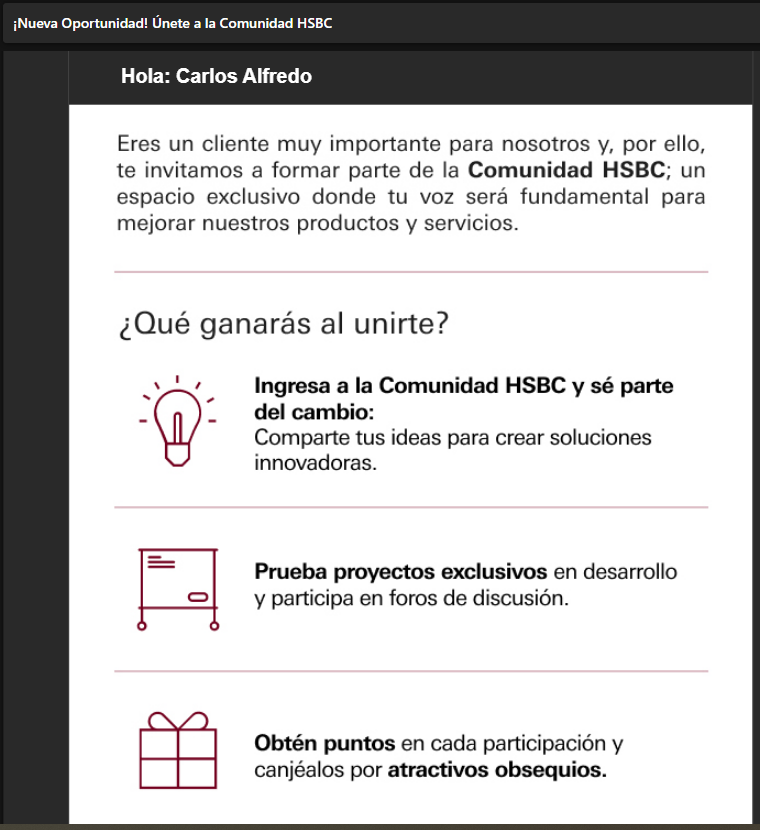 icpalacios's tweet photo. Hola @HSBC_MX, me llegó este correo proveniente de esta dirección "HSBC_ClientesMX@hsbc.com.mx". Es seguro? https://t.co/wPIbhB4b9z