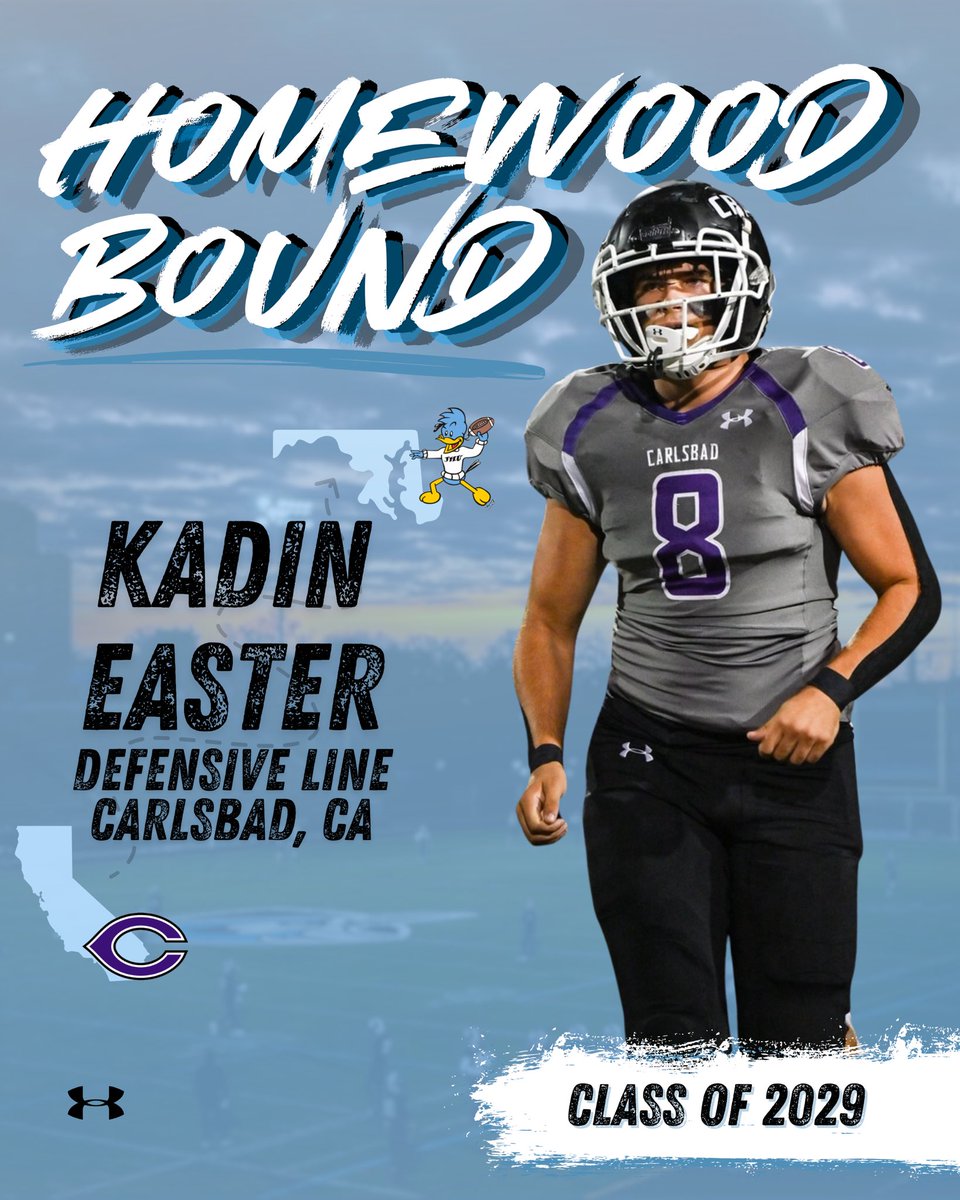 Johns Hopkins Football (@jhu_football) on Twitter photo Welcome to Homewood!
π¦: Kadin Easter
π: Carlsbad, CA
π: Defensive Line
β: <a href="/EasterKadin/">Kadin Easter</a>
πΊ: hudl.com/profile/162035β¦
#PrideandPoise Welcome to Homewood!
π¦: Kadin Easter
π: Carlsbad, CA
π: Defensive Line
β: <a href="/EasterKadin/">Kadin Easter</a>
πΊ: hudl.com/profile/162035β¦
#PrideandPoise