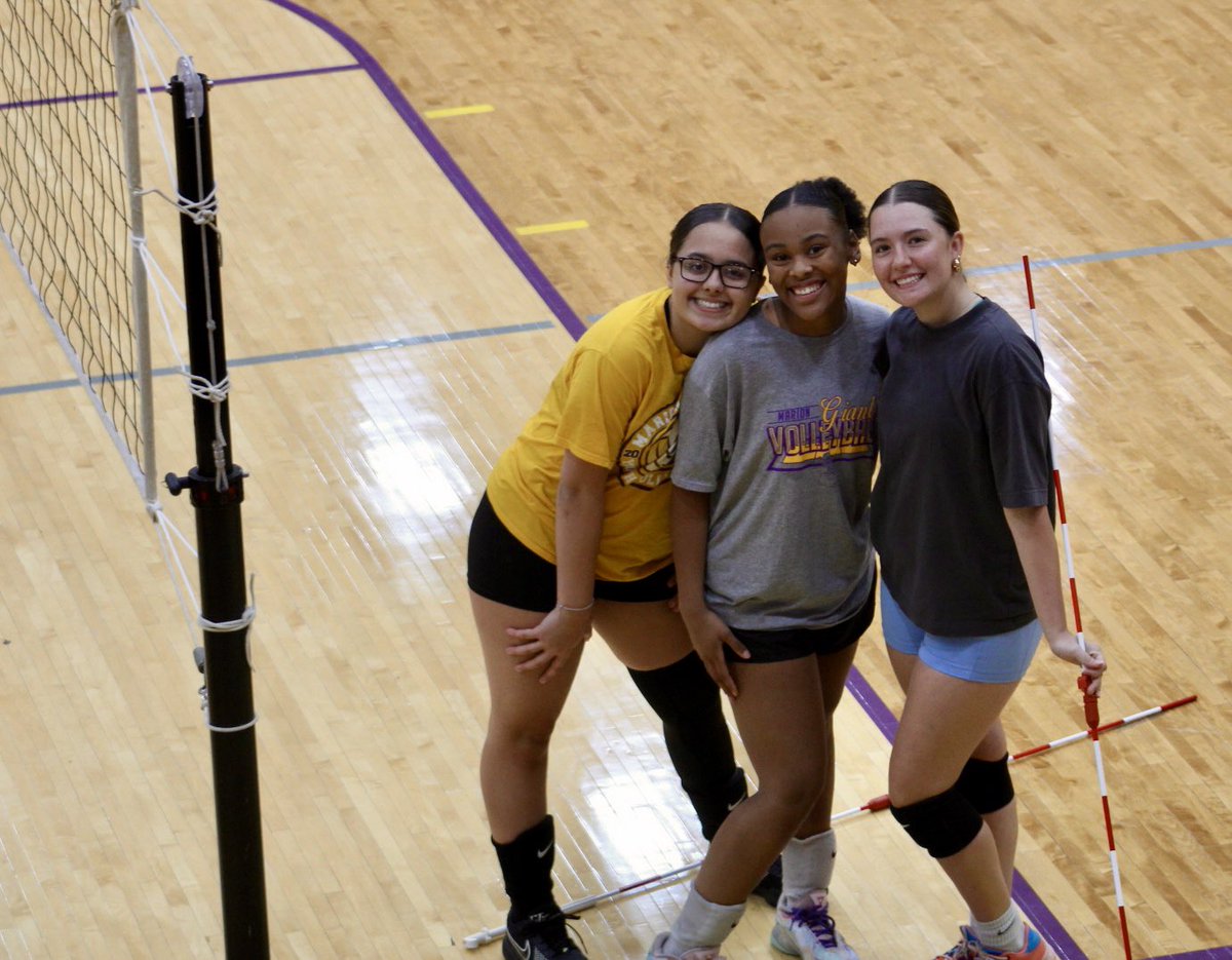 🏐The Marion Lady Giants are working out this summer to prepare for the upcoming Volleyball season that begins with a scrimmage at Southern Wells on Thursday, August 14. #MarionGiants #volleyball #GFND