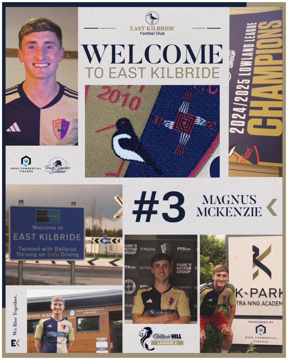 🤝 East Kilbride Football Club are delighted to announce the loan signing of full back, Magnus Mackenzie from Scottish Championship outfit, Queen's Park.

👏 Mackenzie featured as a trialist during Pre-Season &amp; was named Man Of The Match in our 1-0 win over Dunfermline.