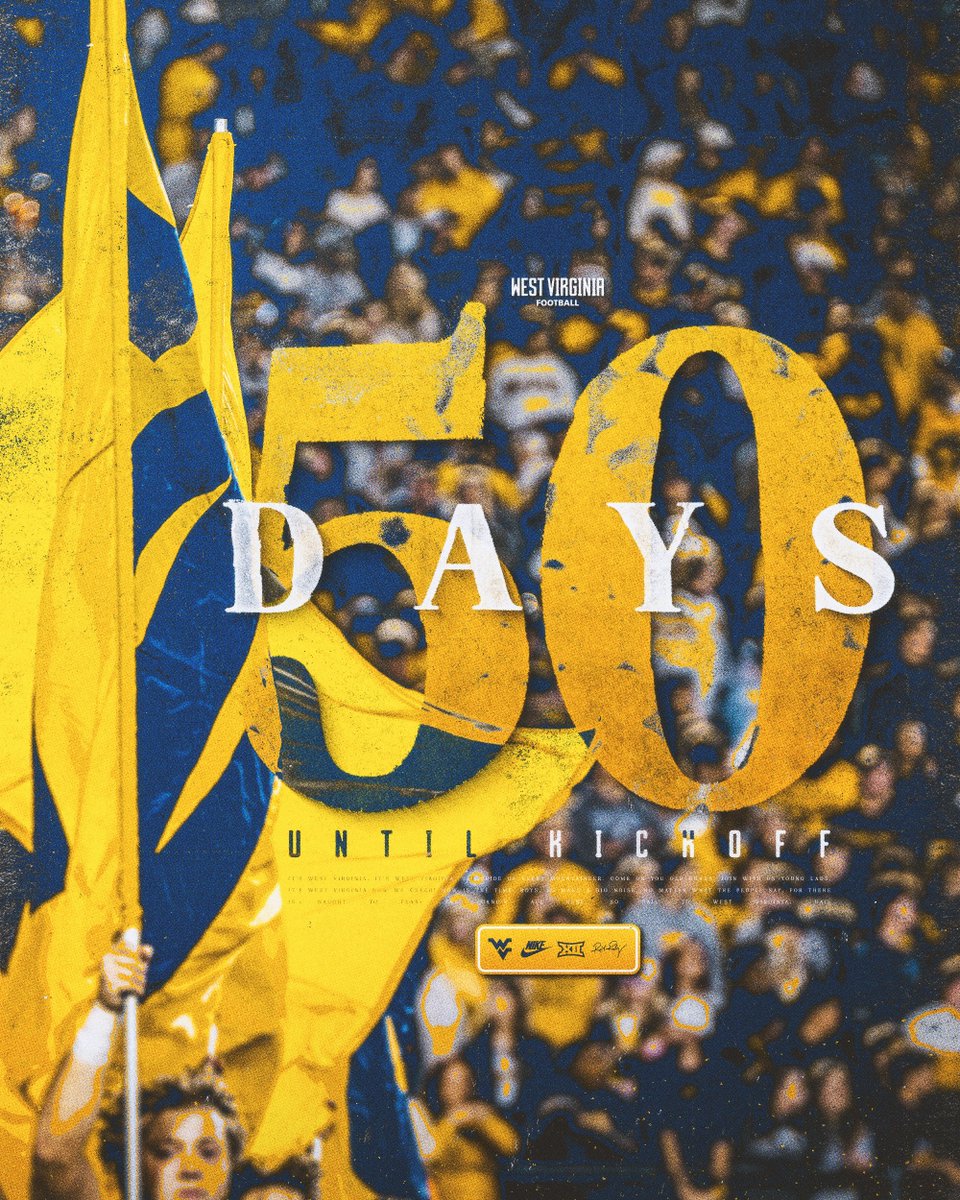 WVUfootball's tweet image. 5โฃ0โฃ days
๐
Saturday, Aug. 30
๐ RMU