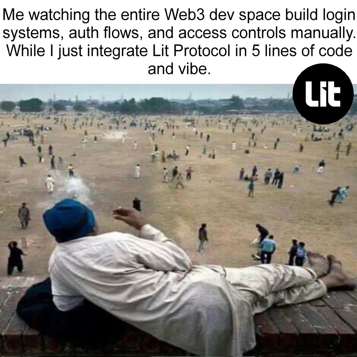forhadur185's tweet photo. Everyone else in Web3 stressing over auth, access control, and encryption...
Meanwhile, I'm chilling with @LitProtocol
No backend, no passwords โ just pure, decentralized magic ๐ฅ
#LitProtocol #Web3 #DevsOnChain #Staylit https://t.co/ghFGeLbheY