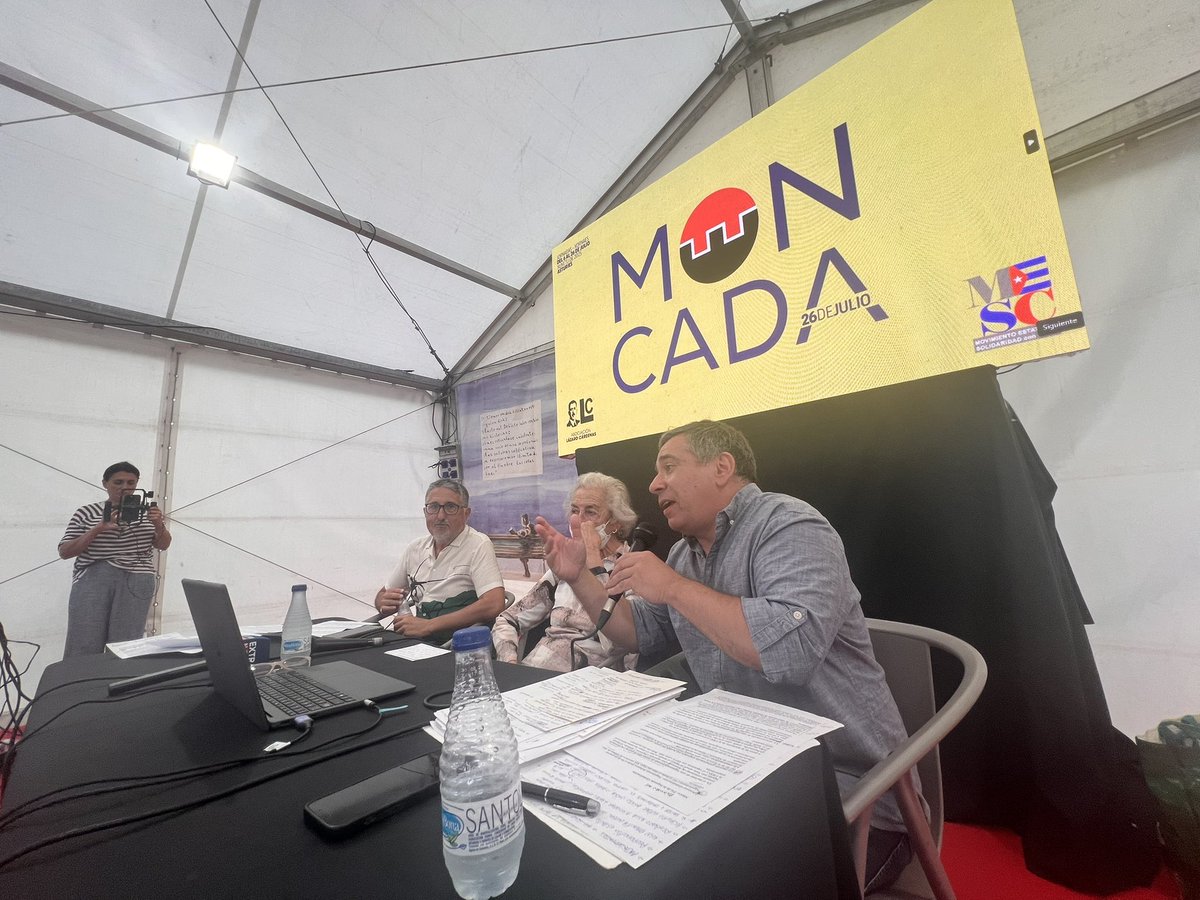 LCasoci's tweet photo. @AnibalGarzon @pascual_serrano 🌍 @Caninator en las Jornadas #Moncada2025: “Oriente Medio es el laboratorio del horror imperial. Palestina, Yemen, Irak… ¿cuántos más deben morir para sostener su hegemonía? El silencio cómplice de Europa es parte del crimen”. #SemanaNegra2025 https://t.co/7kDTQPqoGI