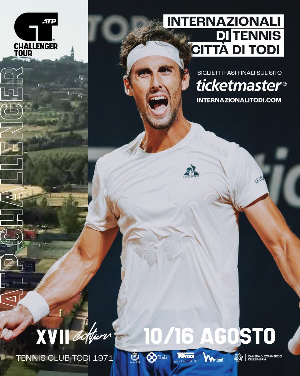 𝙄𝙡 𝙜𝙧𝙖𝙣𝙙𝙚 𝙩𝙚𝙣𝙣𝙞𝙨 𝙩𝙤𝙧𝙣𝙖 𝙣𝙚𝙡 💚 𝙙𝙚𝙡𝙡'𝙐𝙢𝙗𝙧𝙞𝙖  📆 Save the date: 10/16 agosto 🏟️ Internazionali di Tennis Città di Todi  📍 Tennis Club Todi 1971 🎫 Biglietti fasi finali su  https://t.co/NVBT0je2g0 #tennis #, image size:960x1200