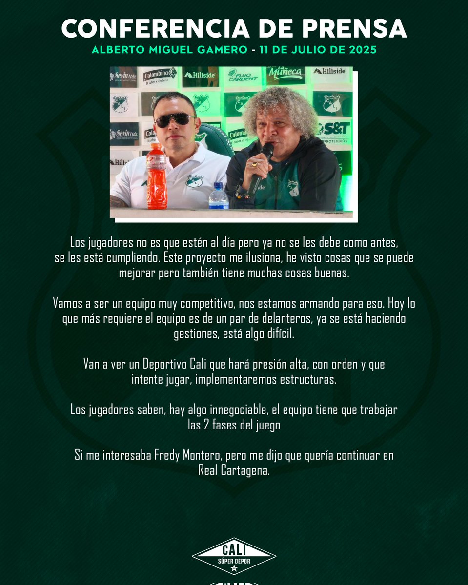 Alberto Gamero en la Conferencia de prensa del día de hoy. 🟢⚪