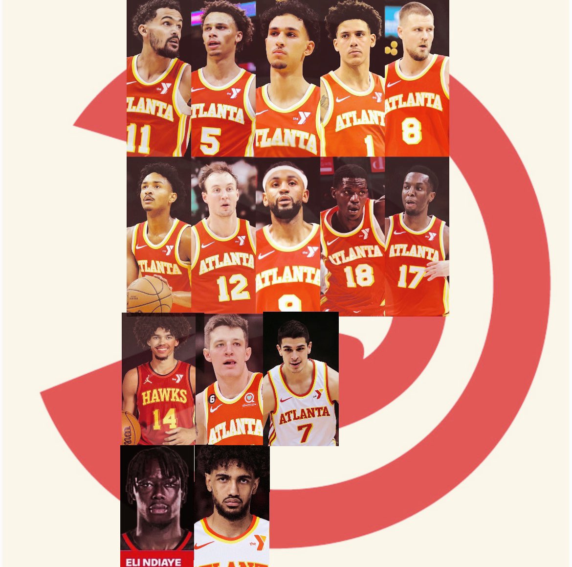 Hawks_HomeCourt's tweet image. Your Atlanta Hawks Roster 2025-26:
2 open Standard Contracts | 1 Two-Way Contract.
T. Young | K. Bufkin
D. Daniels | N. Alexander-Walker | L. Kennard
Z. Risacher | V. Krejci | N. Djurisic
J. Johnson | A. Newell | M. Gueye
O. Okongwu | K. Porzingis
2-ways: E. Ndiaye, J. Toppin