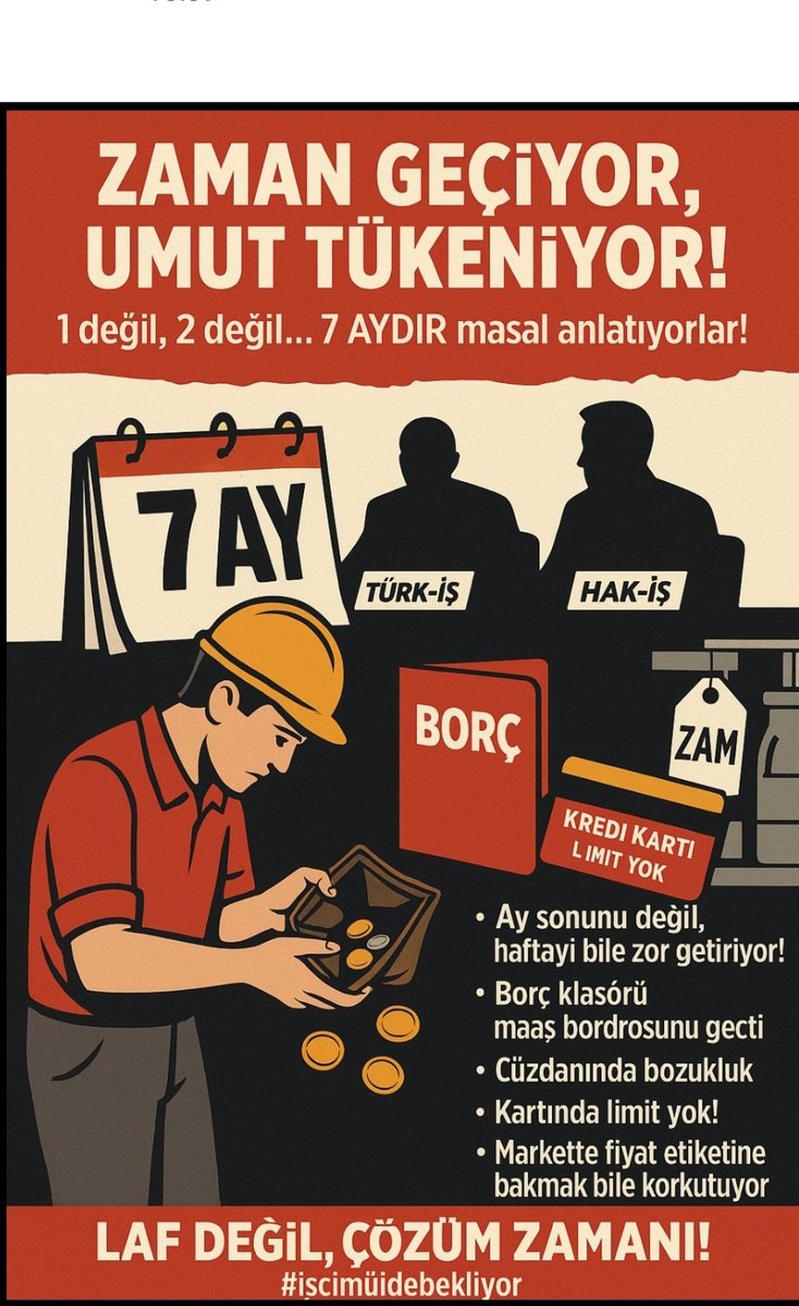 Kredi kartlar patladı 
Kiralar zamlandı 
Borçlar katlandı 

Ve 7 aydır biz hala bekletiliyoruz. Neden???

#zordayizgecinemiyoruz