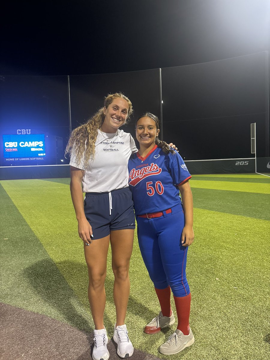 GabyPerez50's tweet photo. Grateful for the opportunity to compete and learn at the CBU softball camp! Thank you to the coaches and staff for the energy, feedback, and amazing environment. Loved being on campus and excited for what’s ahead! 💙🥎 #CBUSoftball #GrindSeason #RHP2026 @BTelesco2 @CBUSoftball https://t.co/JwWMbJACgQ