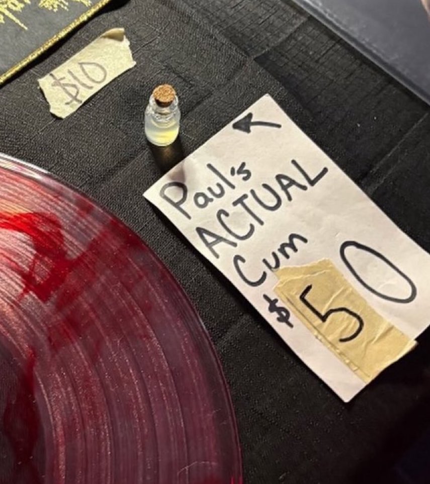 forlornmichaels's tweet image. a quiet celebration tour merch table is crazy