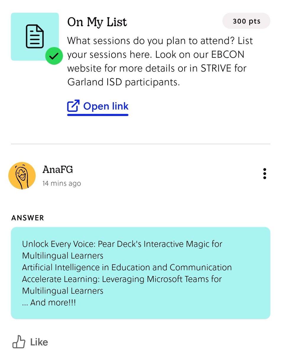 anafg28's tweet photo. #EBCON2025 @Goosechase @GISD4EBs https://t.co/4d3WjJWGMa
