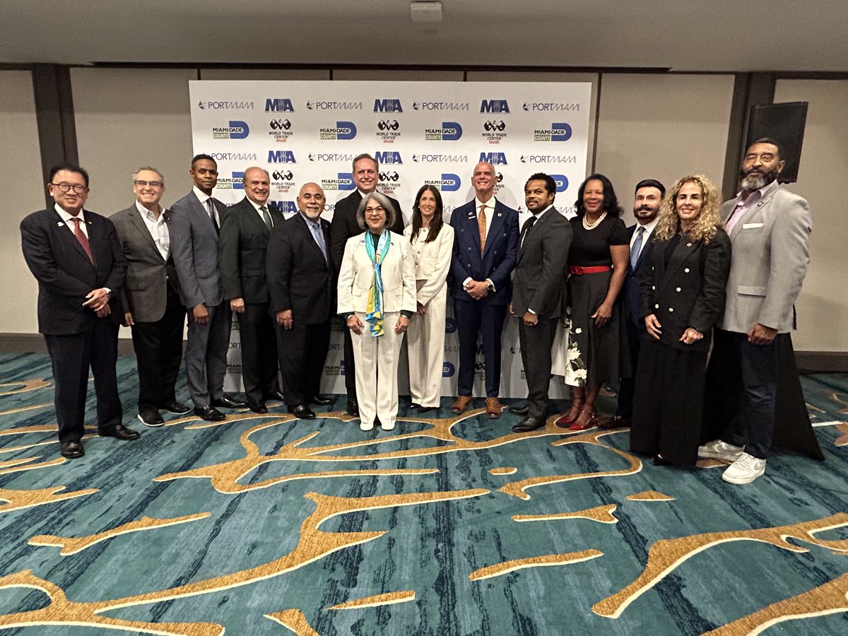 PortMiami's tweet photo. Today, @MiamiDadeCounty @MayorDaniella, #PortMiami Director &amp; CEO Hydi Webb &amp; @iflymia Director &amp; CEO Ralph Cutié came together at #StateofthePorts. As the Cruise Capital of the World &amp; the Cargo Gateway of the Americas, PortMiami is committed to a smarter, more resilient future. https://t.co/bUqBxedTSU