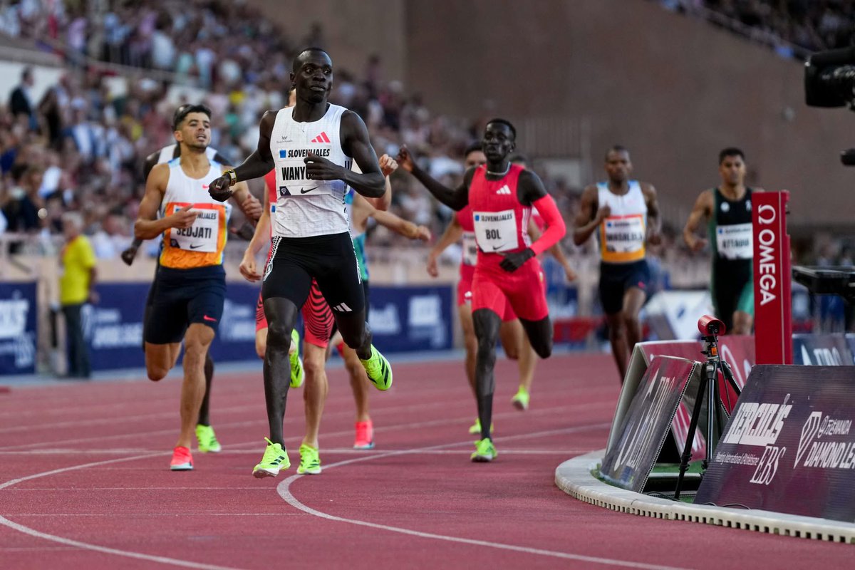 What a run by Emmanuel Wanyonyi at the #MonacoDL.
That final 100m was pure control! He’s truly mastered the 800m.

A World Lead of 1:41.44 and the only man under 1:42 this year.
He’s silenced the noise.

Right now? He’s arguably #TeamKenya’s top male athletics performer. 🤫🇰🇪