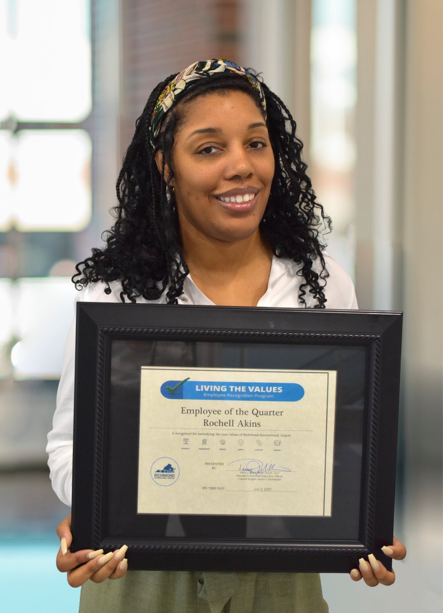 Flack4RIC's tweet image. Rochell Akins earned Employee of the Quarter by creating the airport’s first Small Business Week Pop-Up Shop, giving businesses a chance to experience the airport environment.

Have you encountered a RIC employee who is #LivingTheValues? Nominate them here: