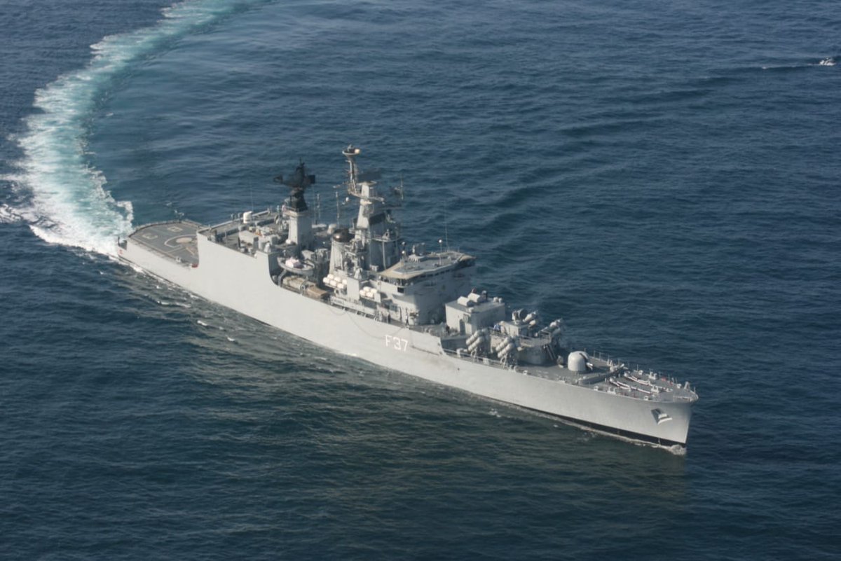 IN_WesternFleet's tweet image. "युद्धमेव: विजयम्"
Victory in every Battle.
Feisty. Fearless. Ferocious.
#INSBeas marks 20 glorious years of service to the nation as part of #SwordArm.
Ship marked the occasion with the traditional cake cutting ceremony, #BloodDonation and #TreePlantation drive…
