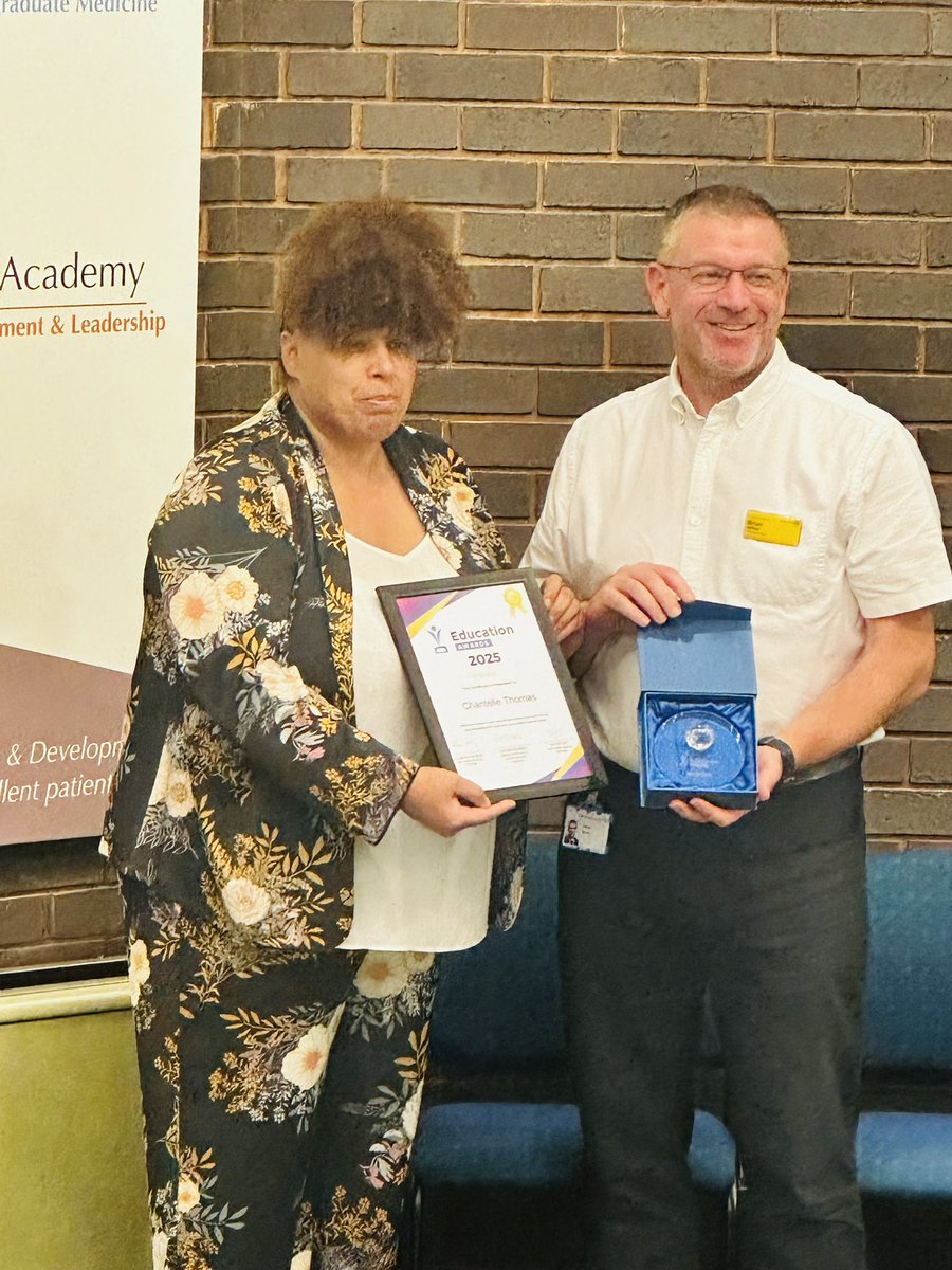 Massive congratulations to ⭐️Chantelle⭐️ from the Nurse Education team  for winning her award at today’s joint education ceremony