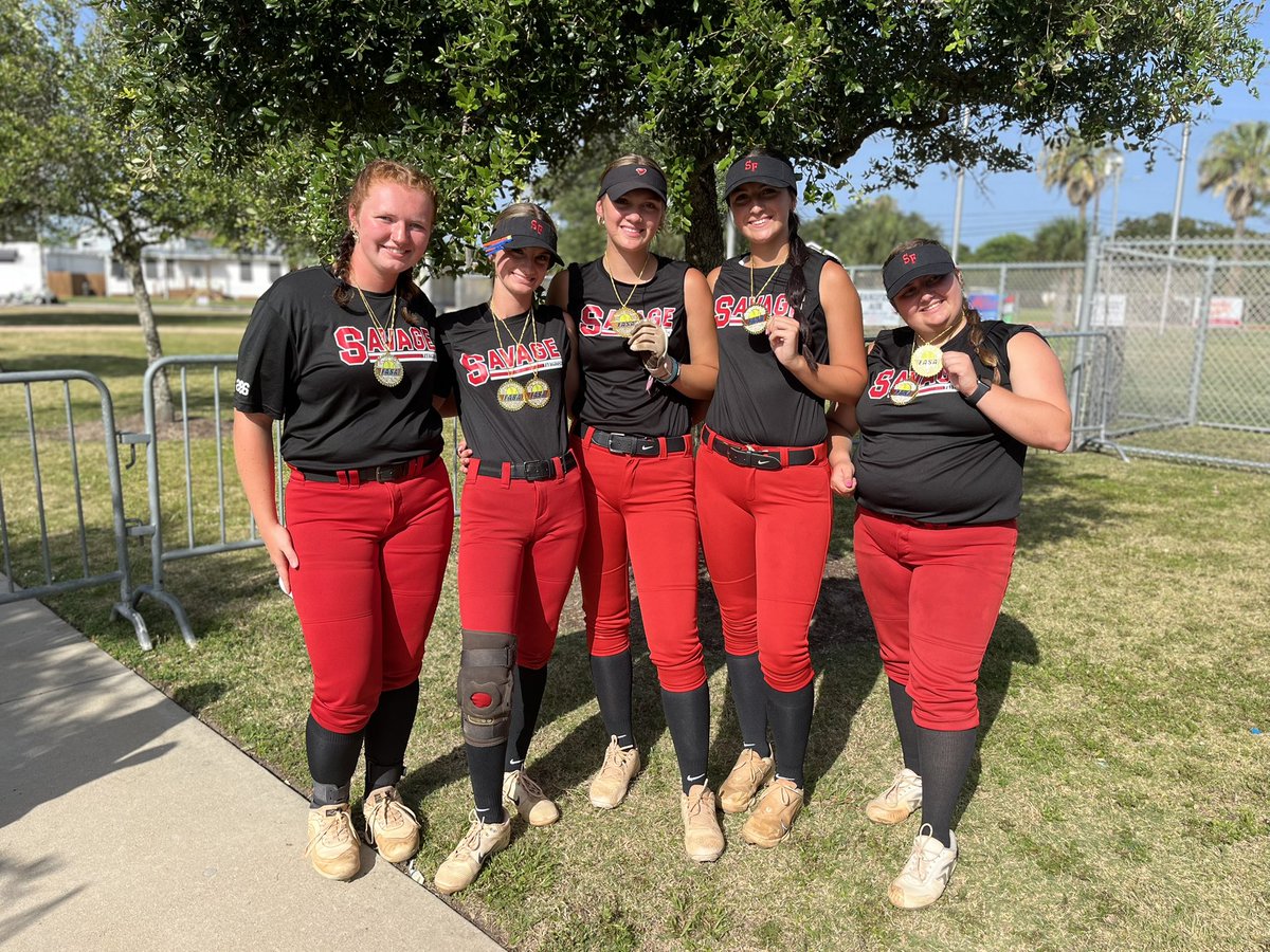 Savage18U's tweet photo. Savage cleaned up at skills comp! 🏆 

Around the Horn - 1st place - Maddie Kendrick, Emma Prater, Rae Skiles, Emma Skiles, Mattie Terry

Pitch Speed - 1st place - Mattie Terry 

Home to 1st - 1st place - Zaira Thomas 

Home to Home - 1st place - Emma Prater https://t.co/ZrmuWWIfCh