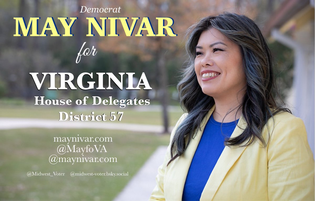 @MayfoVA witnessed Virginians face deficient healthcare, economic inequality, erosion of civil rights and more . For these reasons she is running for election to the Virginia House of Delegates, District 57 to be a voice for the community 

#LiveBlue #ResistanceUnited #ONEV1