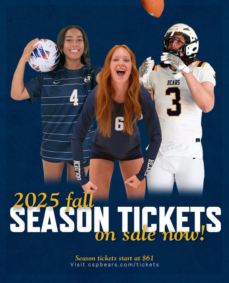 Our season is almost here!! Go to Cspbears.com/tickets to make sure you have seats, GO BEARS! <a href="/CoachCurrierCSP/">Coach-ShannonCurrier</a> <a href="/bond_coach/">Bond Mike Bond</a>