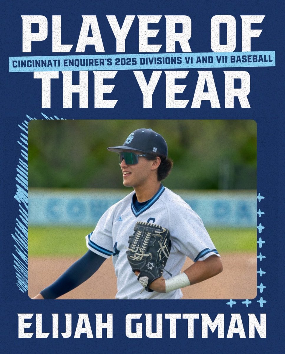 Elijah Guttman with another POY award by The Cincinnati Enquirer (Won Football and Baseball)