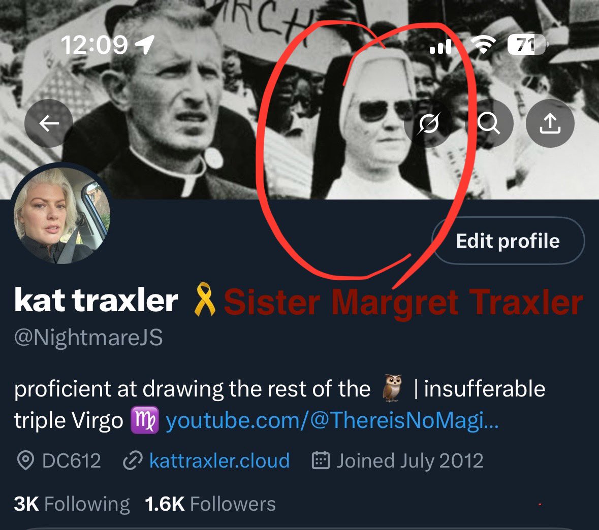 NightmareJS's tweet image. In case you ever wondered…..
This is my radical relative Sister Margret Traxler.
Marching on Selma. Opening women’s shelters, teaching women’s studies at Notre Dame, writing feminist letters to the editor.