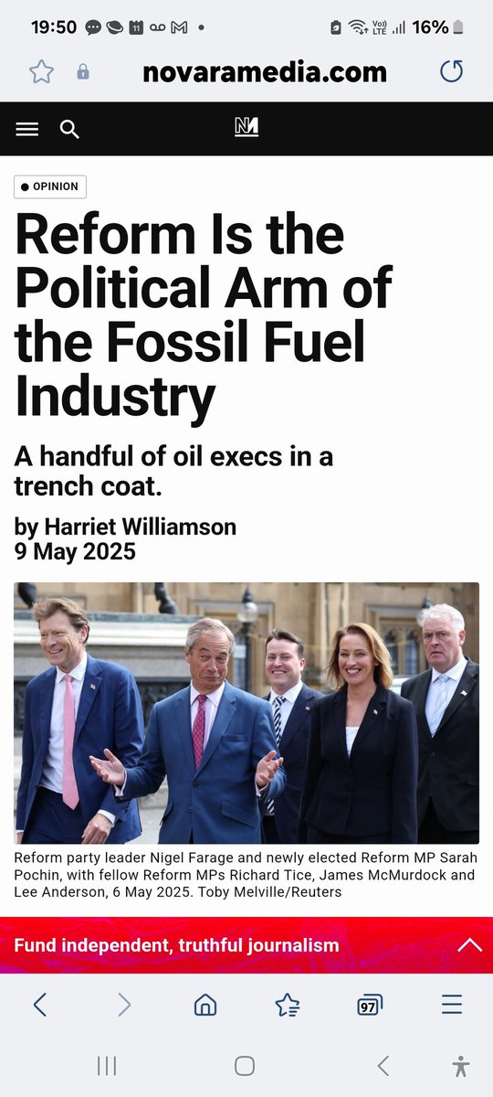 Steph Dennis (@steffd62) on Twitter photo <a href="/TiceRichard/">Richard Tice MP 🇬🇧</a> According to analysis of Reform’s donations register by the New York Times (NYT), the party raised £4.75m in 2024, 40% of which came from people who have “openly questioned climate change or have investments in fossil fuel or other climate polluting industries”. This isn’t a <a href="/TiceRichard/">Richard Tice MP 🇬🇧</a> According to analysis of Reform’s donations register by the New York Times (NYT), the party raised £4.75m in 2024, 40% of which came from people who have “openly questioned climate change or have investments in fossil fuel or other climate polluting industries”. This isn’t a