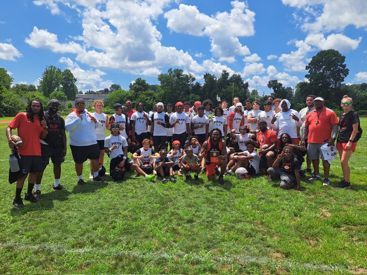 The 6th seed Page defeated the 8th seed Asheville to winning the 4th annual WSSU 7 on 7.