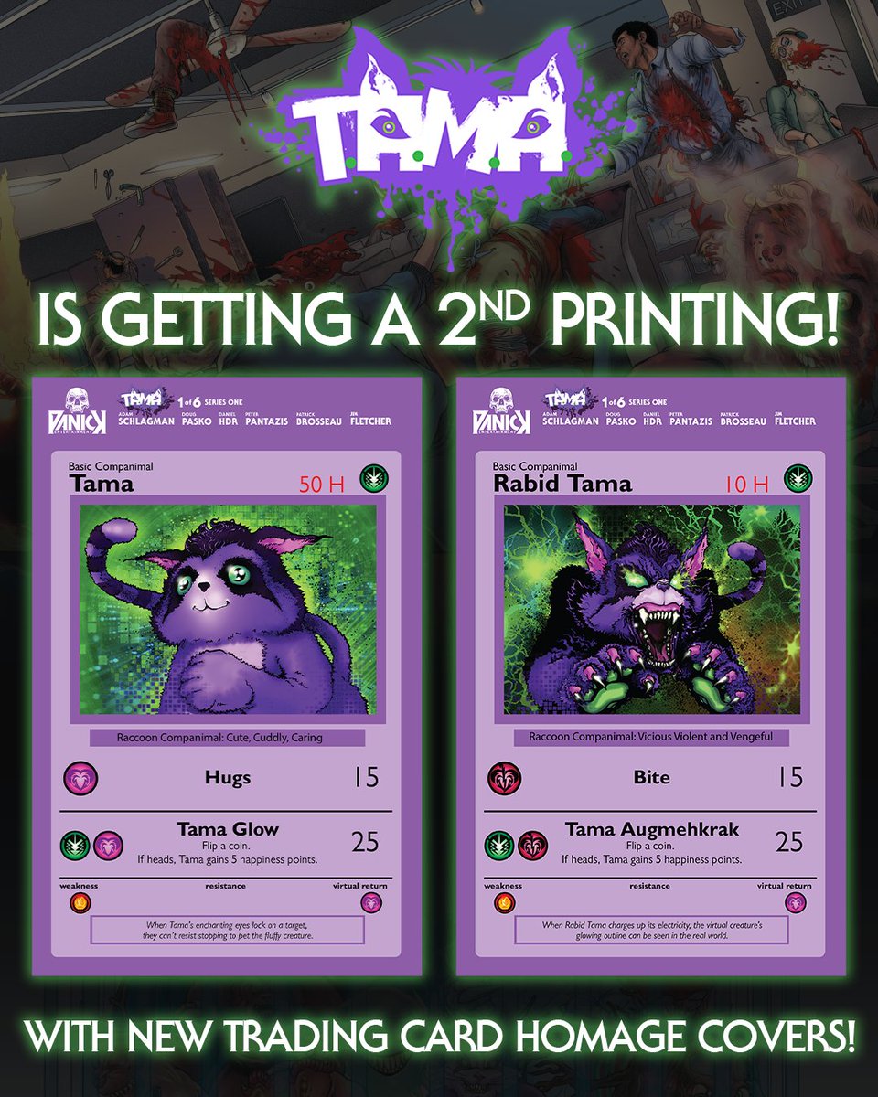 TimeToPanick's tweet image. PANICK is thrilled to announce that our launch title, T.A.M.A. - Issue 1, is getting a second printing with brand new variant covers by Jim Fletcher!
Thank you, @graphicpolicy, for sharing the exclusive debut!
READ THE ARTICLE: tinyurl.com/yo6crvxc
#comics #horror #indie