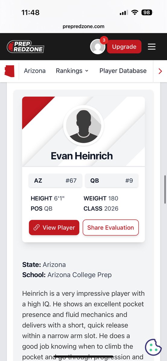EvanHeinrich7's tweet image. Thank you @N_Rock17 for the write up! Excited for the upcoming season! @RecruitingACP @COACHZAZCOLPREP