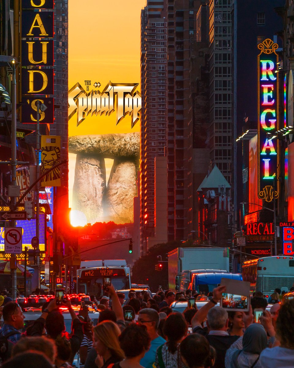 SpinalTap's tweet image. The Spinal Tap II Manhattanhenge-Stonehenge is on the horizon.