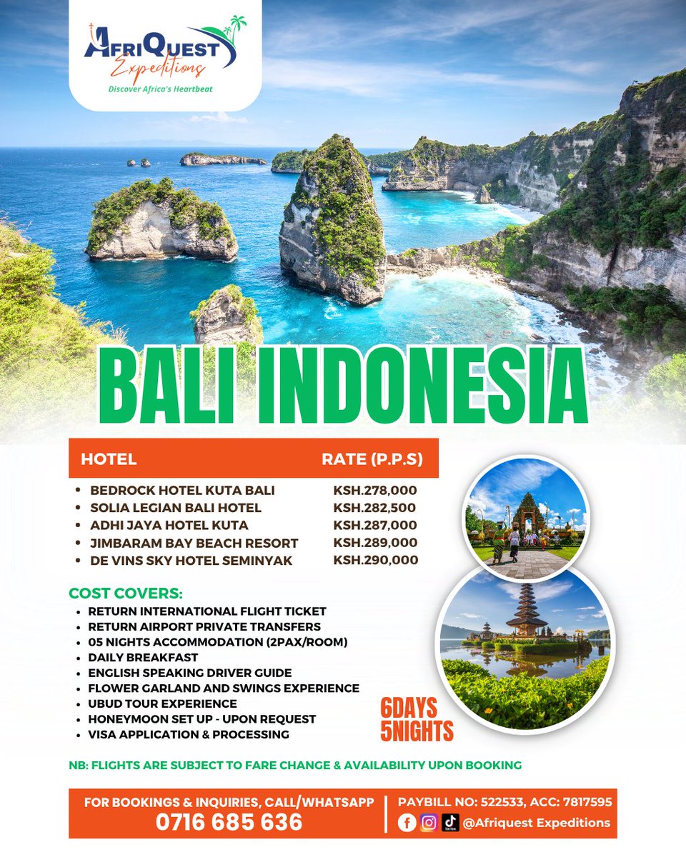 Which one do you prefer here ? 
afriquestexpeditions.com

Malaysia.                          Bali