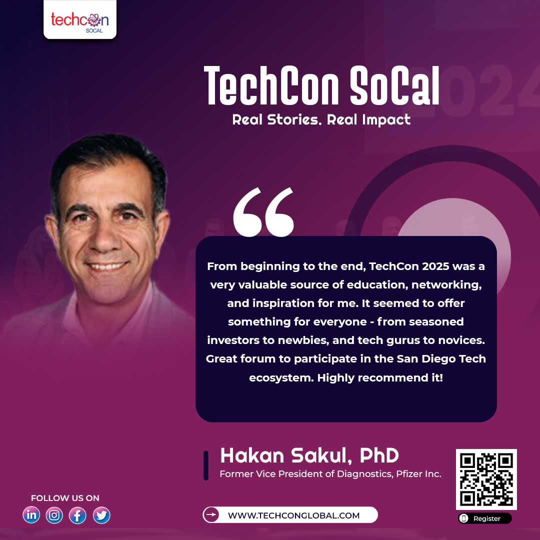 TechCon (@socaltechcon) on Twitter photo π£οΈ βA platform for education, networking, and real inspiration.β
Dr. Hakan Sakul, former VP <a href="/pfizer/">Pfizer Inc.</a>
From first-time founders to global leaders, TechCon SoCal delivers real value that moves ideas forward.
#TechConSoCal2026 #PfizerVoices #StartupStories #InnovationImpact π£οΈ βA platform for education, networking, and real inspiration.β
Dr. Hakan Sakul, former VP <a href="/pfizer/">Pfizer Inc.</a>
From first-time founders to global leaders, TechCon SoCal delivers real value that moves ideas forward.
#TechConSoCal2026 #PfizerVoices #StartupStories #InnovationImpact