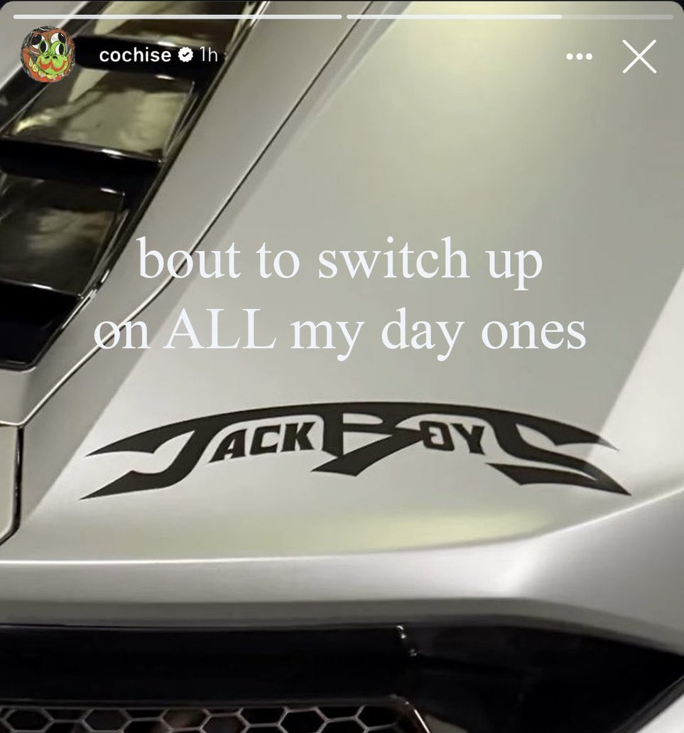 JUST IN: Cochise has agreed to be a feature for JACKBOYS 2‼️

Travis Scott &amp; Cactus Jack did not agree.