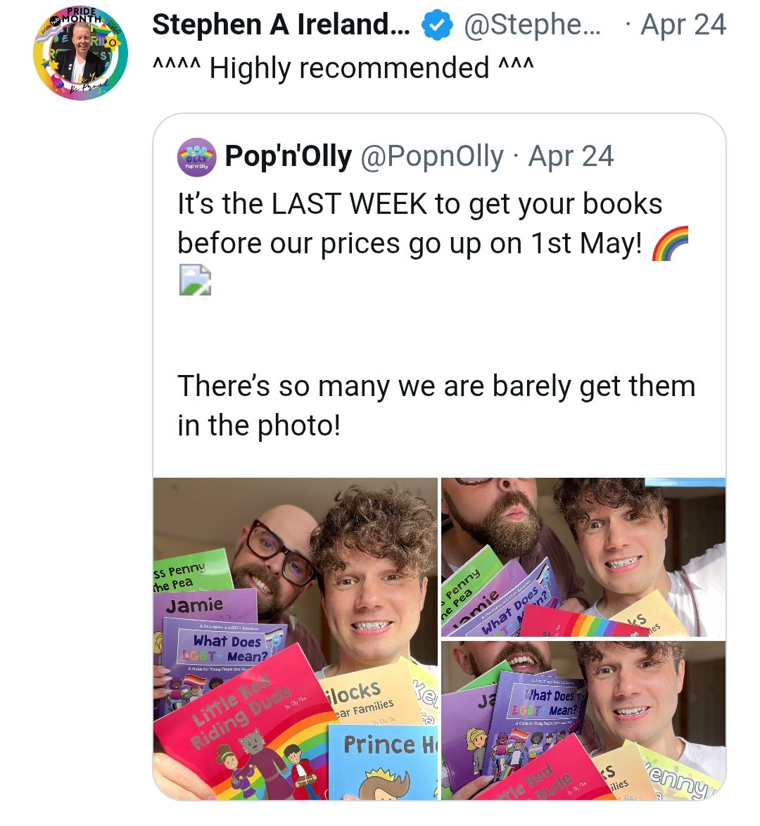 Gender Receipts (@genderreceipts) on Twitter photo Guess who recommended <a href="/PopnOlly/">Pop'n'Olly</a>, which targets children with gender ideology?
Paedophile Stephen Ireland.
web.archive.org/web/2023050112… Guess who recommended <a href="/PopnOlly/">Pop'n'Olly</a>, which targets children with gender ideology?
Paedophile Stephen Ireland.
web.archive.org/web/2023050112…