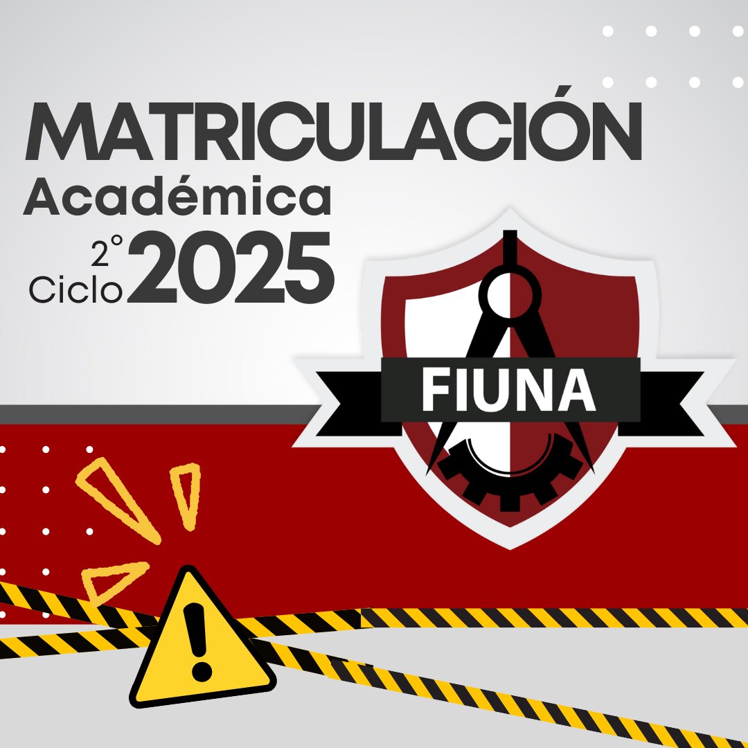 La FIUNA informa el procedimiento que los estudiantes deberán realizar para el proceso de Matriculación correspondiente al Segundo Ciclo 2025.
Se habilitará a partir de las 07:30 hs del lunes 14 de julio wp.me/pc8Odv-kKL 🔗 #estudiantesfiuna