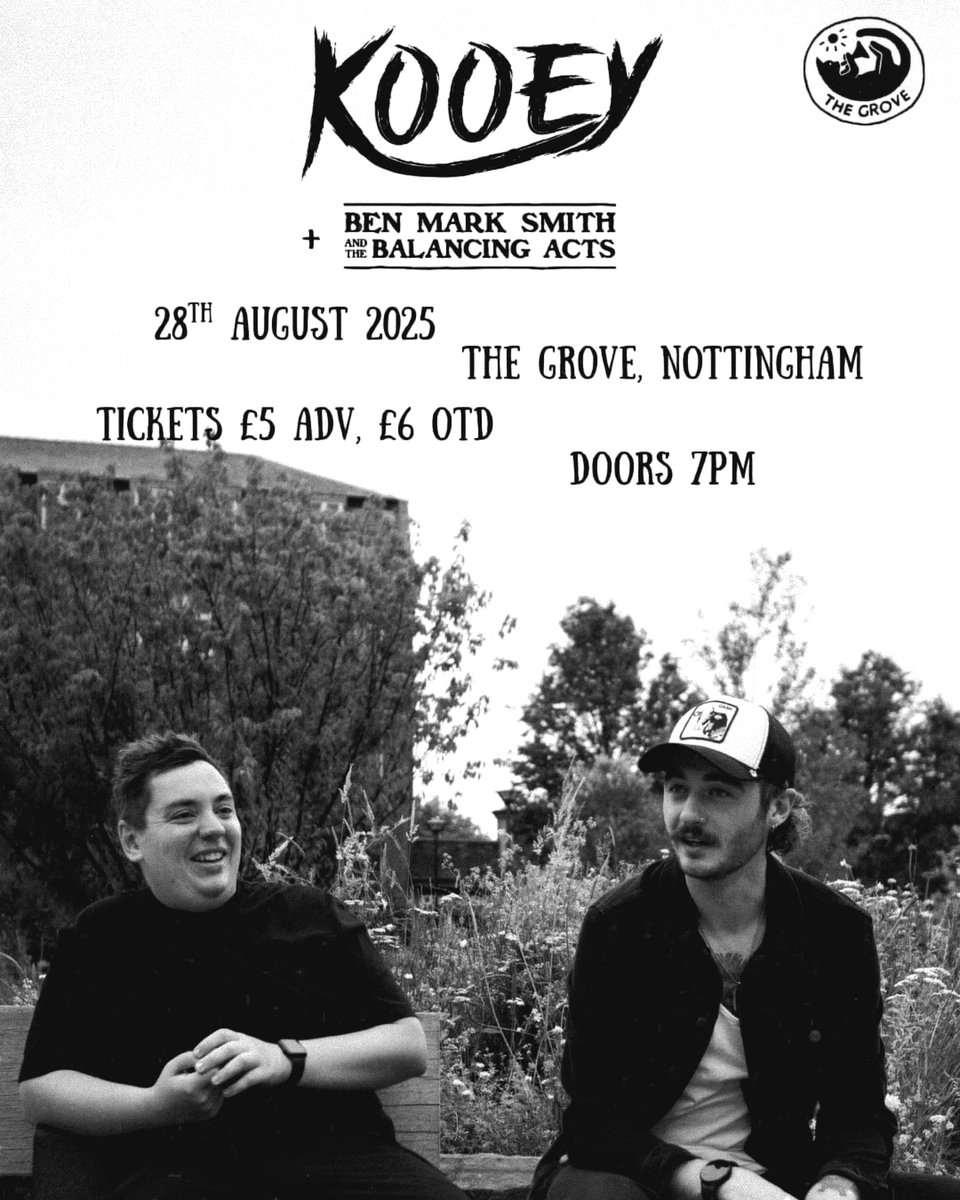 The boys are back!

We're really pleased to announce we'll be playing our first gig as a band in 2 years!  supporting our good mates Myles &amp; Harvey in their newish project @kooey_band 

This is at a lovely venue @thegrovenotts and a deal at just £5

gigantic.com/kooey-tickets/…