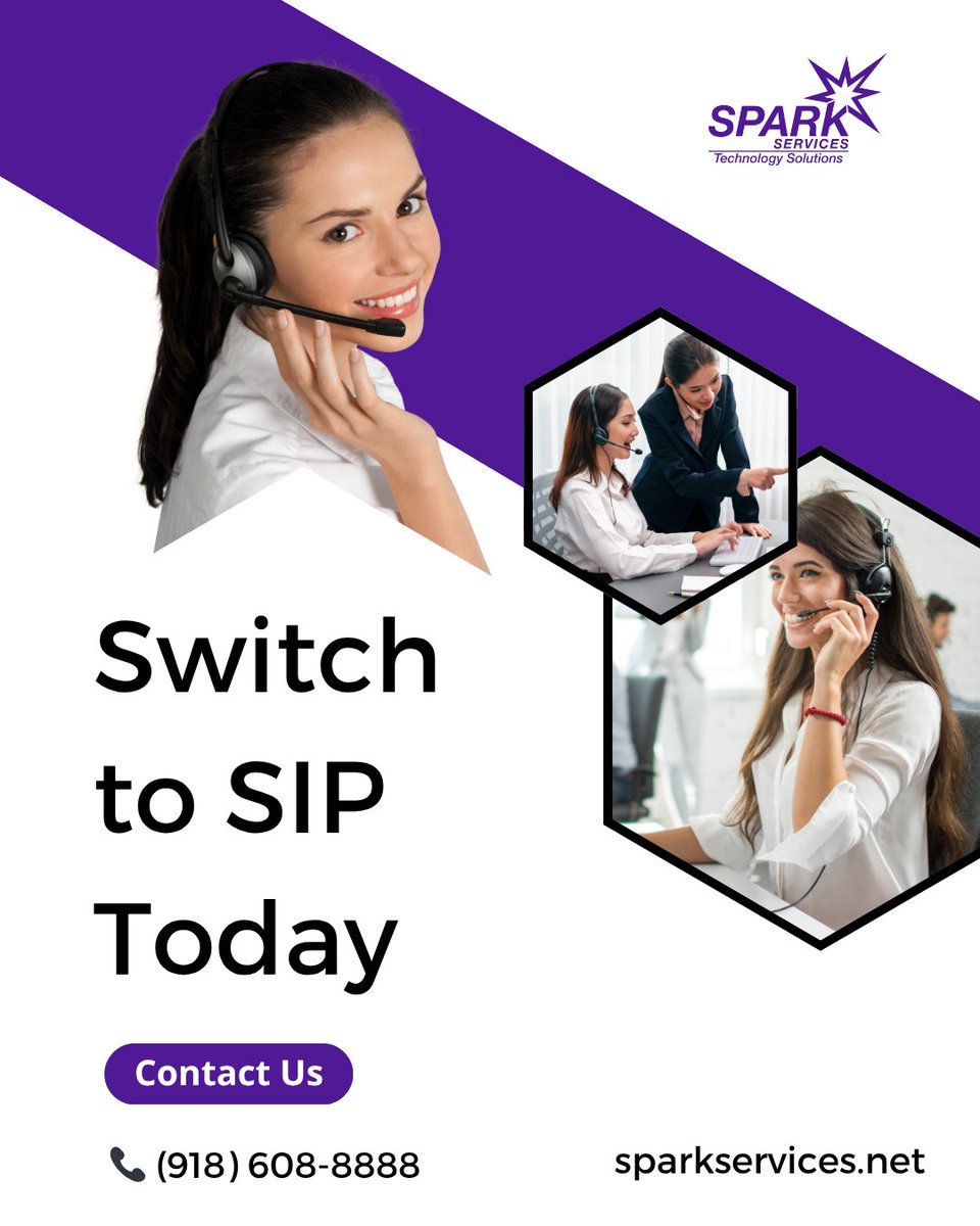 SPARK Services (@sparkitservices) on Twitter photo Thinking of switching to SIP calling? Here’s why:
1️⃣ Cut your phone bills drastically.
2️⃣ Enjoy crystal-clear call quality.
3️⃣ Scale your system easily as your business grows.
Visit bit.ly/44vAtVw today.
#sipcalling #voip #businesscommunication #techupgrade Thinking of switching to SIP calling? Here’s why:
1️⃣ Cut your phone bills drastically.
2️⃣ Enjoy crystal-clear call quality.
3️⃣ Scale your system easily as your business grows.
Visit bit.ly/44vAtVw today.
#sipcalling #voip #businesscommunication #techupgrade