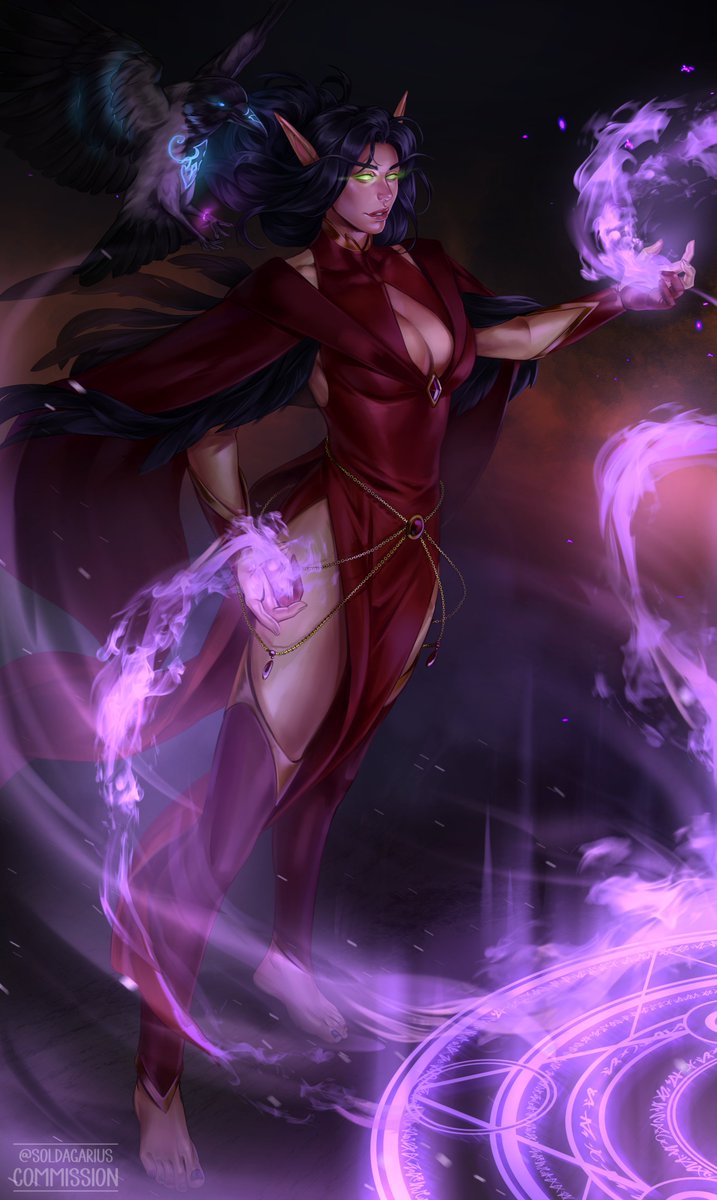 #Commission #worldofwarcraft 
c0mm for <a href="/Wolfskriegerin1/">Lyvianne</a> 
Returning to the origins of magic 💜