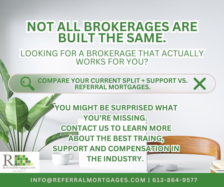 ReferralMtg's tweet photo. Not All Brokerages Are Built The Same!

#KeepYourCommission #ReferralMortgages #CommissionCap #MortgageBrokerSuccess #WorkSmarterEarnMore #CareerUpgrade #AskAboutTheCap https://t.co/4Wpi40cnn3