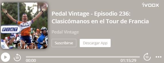 Pedal Vintage (@pedalvintage) on Twitter photo Aquí os dejamos el Podcast🎙️de Clasicómanos que brillaron en el Tour (sin ser su arma principal el sprint), con <a href="/kapelmuur29/">Saul Miguel</a> y <a href="/gzlz11/">Miguel González</a>. Esperamos que os guste:
ivoox.com/pedal-vintage-… Aquí os dejamos el Podcast🎙️de Clasicómanos que brillaron en el Tour (sin ser su arma principal el sprint), con <a href="/kapelmuur29/">Saul Miguel</a> y <a href="/gzlz11/">Miguel González</a>. Esperamos que os guste:
ivoox.com/pedal-vintage-…