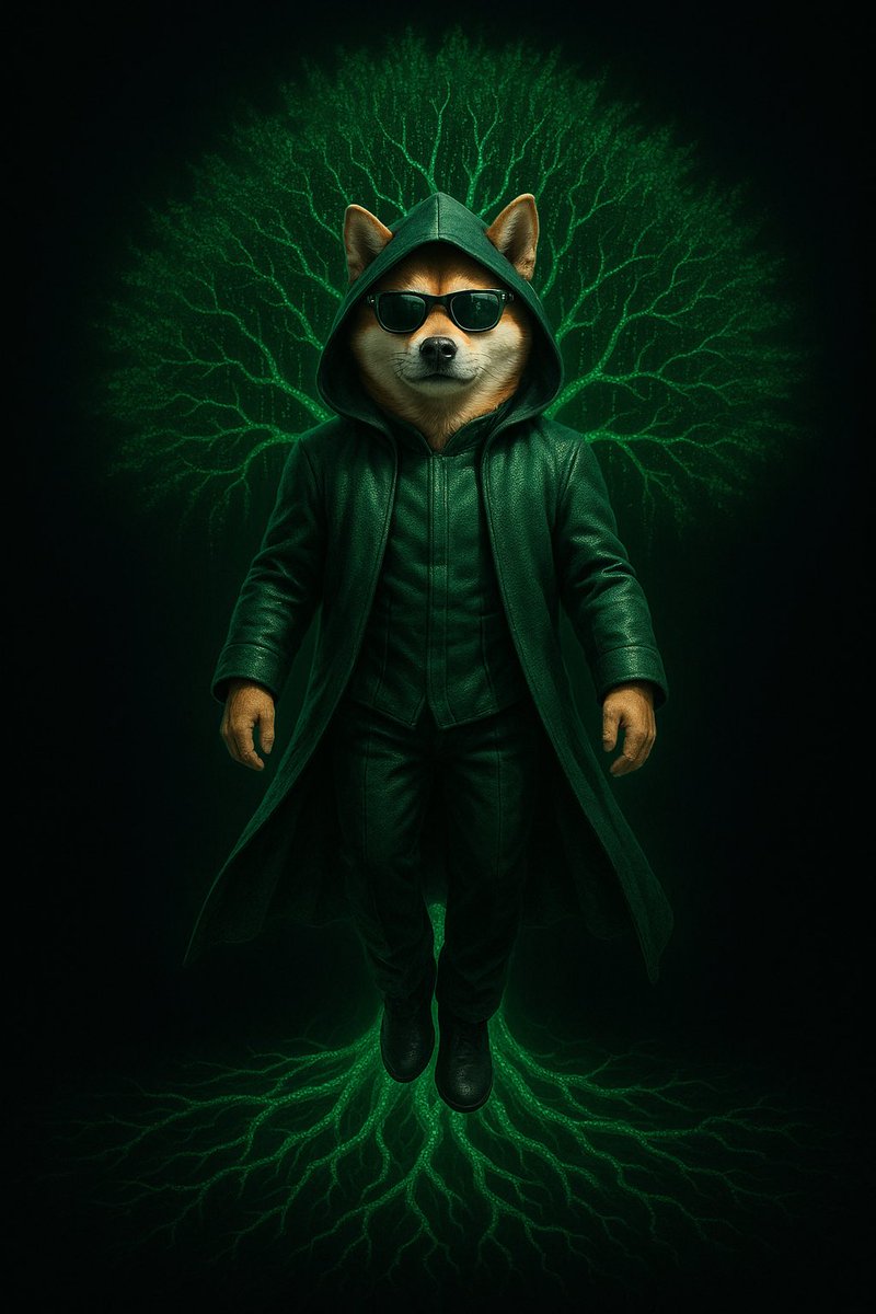 TharleyV's tweet image. 🌱💻 Rise of the $DOGroot 💻🌱
Dogtrix ascends while the Tree of Code awakens behind him — glowing roots, digital wisdom, and unstoppable growth.

The Matrix can’t contain this.
#DOGtrix #MatrixMode #CryptoLegend