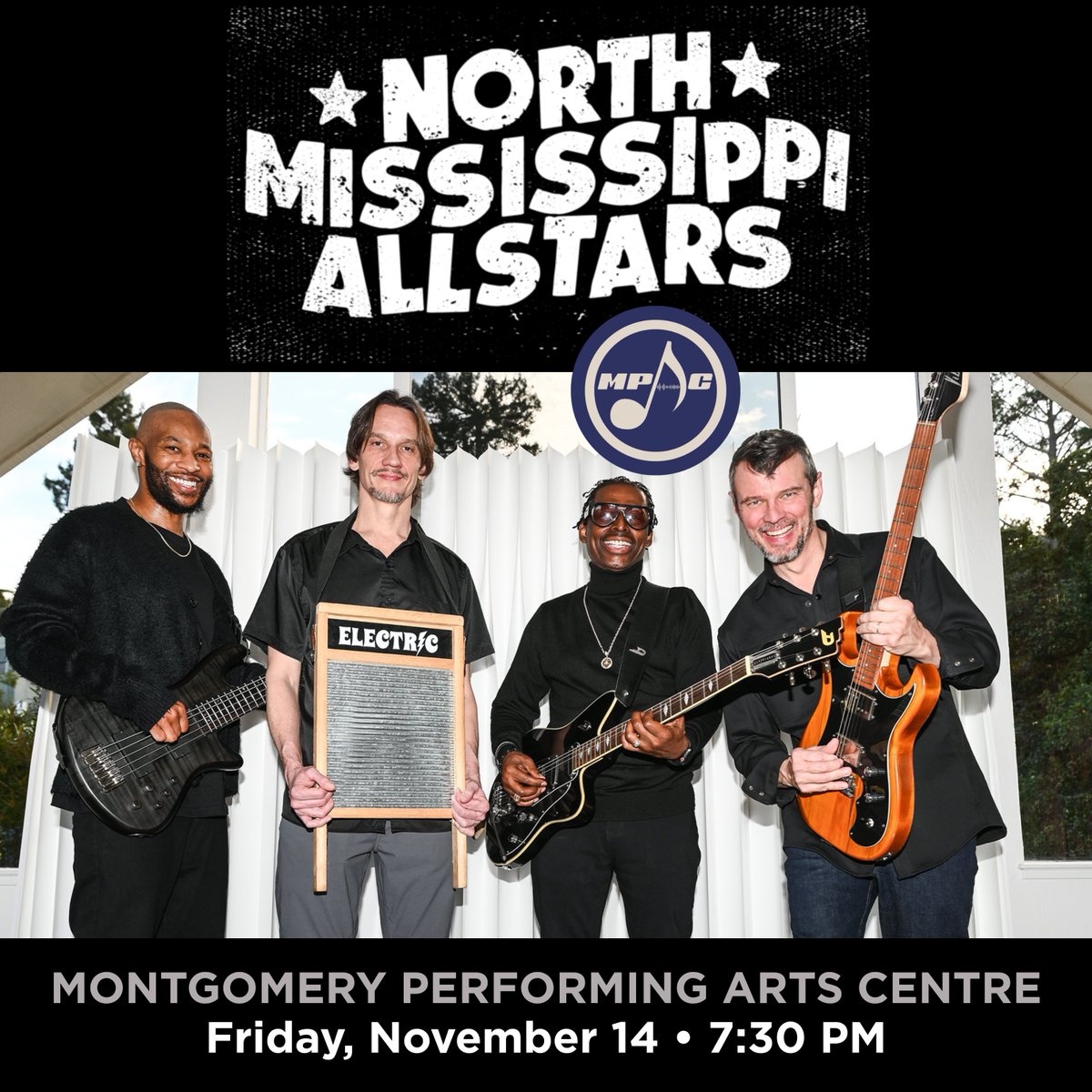 MPAC Theater (@mpactheater) on Twitter photo β
 On Sale Now β
MPAC Live presents North Mississippi Allstars at the Montgomery Performing Arts Centre on Friday, November 14th. 
β Tickets are on sale here: spr.ly/60104L1D6 β
 On Sale Now β
MPAC Live presents North Mississippi Allstars at the Montgomery Performing Arts Centre on Friday, November 14th. 
β Tickets are on sale here: spr.ly/60104L1D6