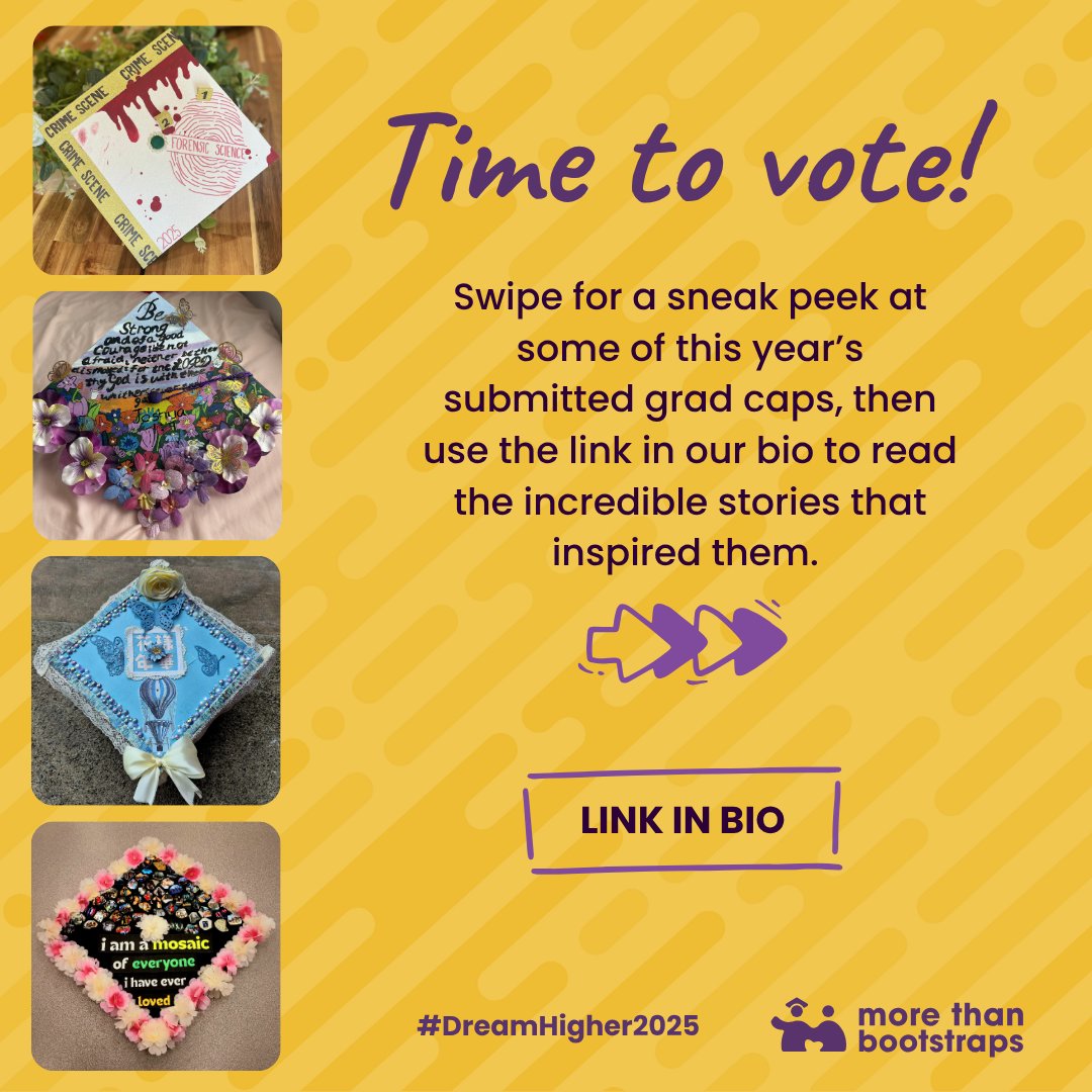MBootstraps's tweet image. Creativity. Culture. Courage.
Our grads are showing all three through their caps. 🎓
Check them out and vote for your favorite ones! Link in bio✨
#MTBGradCapContest #FirstGenGrads