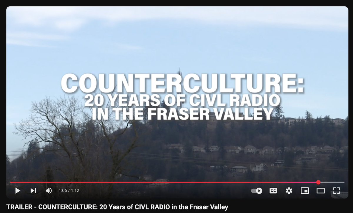 CRFC / FCRC (@crfcfcrc) on Twitter photo There’s a new documentary from <a href="/CIVL_Radio/">CIVL Radio</a>: “COUNTERCULTURE: 20 Years of CIVL RADIO in the Fraser Valley”! Explore Abbotsford’s DIY punk roots & how CIVL-FM became a voice for grassroots culture in the Fraser Valley.
🍿Trailer: rb.gy/qv5nhl
ℹ️More info: info@civl.ca There’s a new documentary from <a href="/CIVL_Radio/">CIVL Radio</a>: “COUNTERCULTURE: 20 Years of CIVL RADIO in the Fraser Valley”! Explore Abbotsford’s DIY punk roots & how CIVL-FM became a voice for grassroots culture in the Fraser Valley.
🍿Trailer: rb.gy/qv5nhl
ℹ️More info: info@civl.ca
