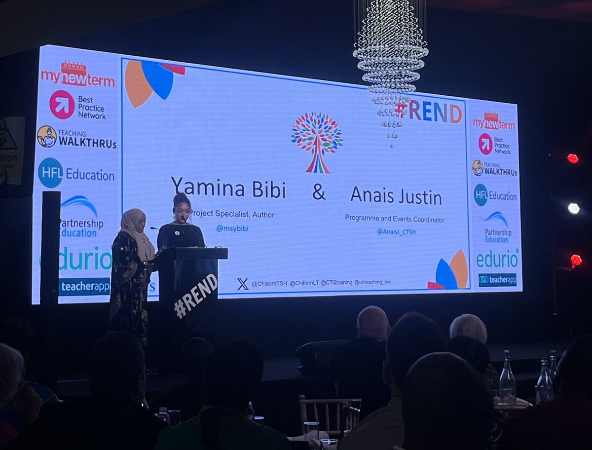 Chiltern Teaching School (@chilterntsh) on Twitter photo An impactful keynote on racial disparity and systemic barriers in Initial Teacher Training, delivered by our incredible <a href="/msybibi/">Yamina B</a> and <a href="/AnaisJ_CTSH/">Anais Justin</a> at this evening’s #REND - complete with actionable changes to drive real progress 👏
<a href="/mynewterm/">MyNewTerm</a> <a href="/ChilternLT/">Chiltern Learning Trust</a> <a href="/WALKTHRUs_5/">Walkthrus</a> An impactful keynote on racial disparity and systemic barriers in Initial Teacher Training, delivered by our incredible <a href="/msybibi/">Yamina B</a> and <a href="/AnaisJ_CTSH/">Anais Justin</a> at this evening’s #REND - complete with actionable changes to drive real progress 👏
<a href="/mynewterm/">MyNewTerm</a> <a href="/ChilternLT/">Chiltern Learning Trust</a> <a href="/WALKTHRUs_5/">Walkthrus</a>