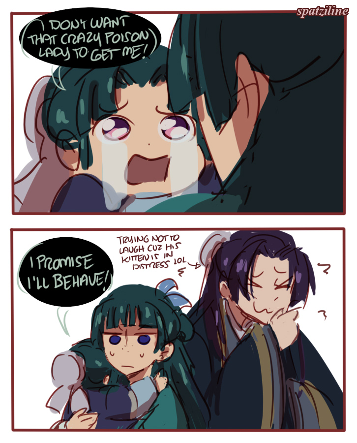 And it would be so funny if the rumor reaches Jinshi and Maomao's kid