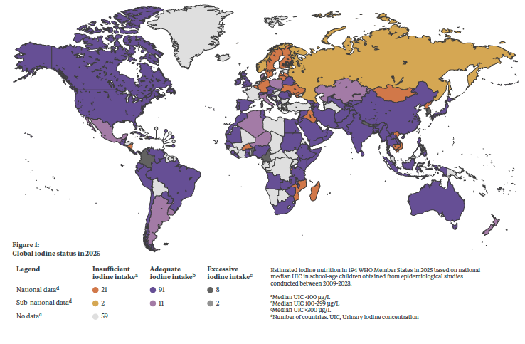 iodineglobal's tweet photo. The number of countries with iodine deficiency has risen from 19 in 2017 to 23 in 2024 📉

The IGN Global Scorecard tracks this trend and helps countries target solutions. Explore the data in our 2024 Annual Report https://t.co/DV7TEPn5N8 #SaltIodization #Nutrition #GlobalHealth https://t.co/lP9X261AhT