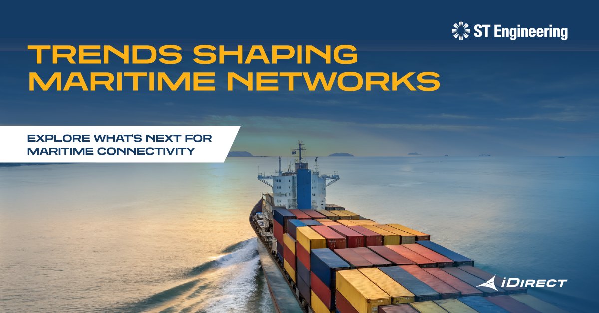 ST Engineering iDirect (@idirect) on Twitter photo The maritime industry stands on the brink of a new era, where 5G networks, seamless integration with terrestrial systems & increased reliance on automation will redefine operations at sea.
<a href="/iDirect/">ST Engineering iDirect</a> will transform your operations. See how: bit.ly/3G4ZFKC
#STEngineering The maritime industry stands on the brink of a new era, where 5G networks, seamless integration with terrestrial systems & increased reliance on automation will redefine operations at sea.
<a href="/iDirect/">ST Engineering iDirect</a> will transform your operations. See how: bit.ly/3G4ZFKC
#STEngineering